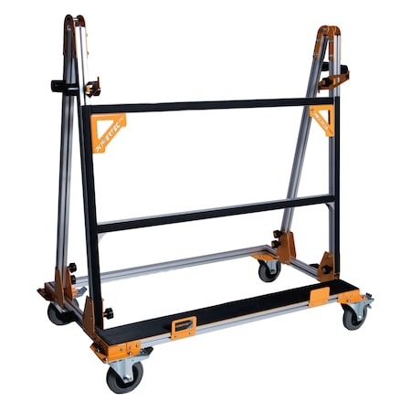 Powertec Large Format Tile & Slab Transport Cart - Heavy Duty, Foldable, 770 lbs Capacity with Catser Wheels 71983N