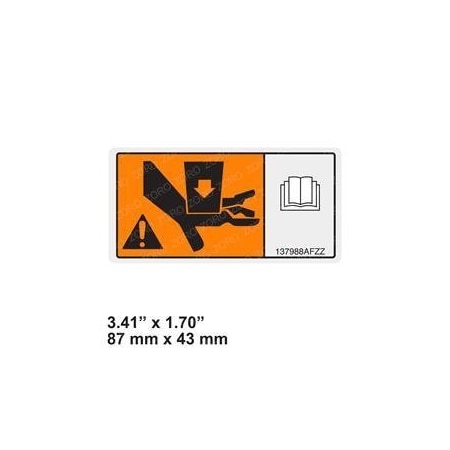Skyjack REPLACEMENT DECAL, CRUSH HAZARD 137988