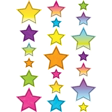 Teacher Created Resources Brights 4Ever Star Accents, Assorted Sizes, 60-Piece Set, 3PK 3926