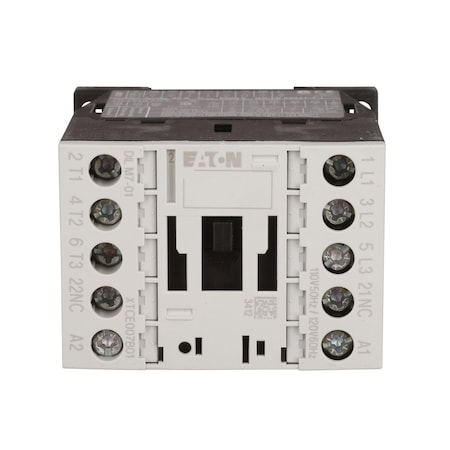 Eaton XT IEC contactor, 18A, 230Vac, 50Hz, 1NC, 18A, Frame C, 45mm, 3 pole, Non-reversing XTCE018C01F