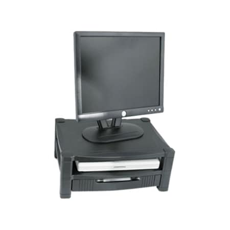 Kantek 2Level Monitor Stand with Drawer, Black KTKMS480
