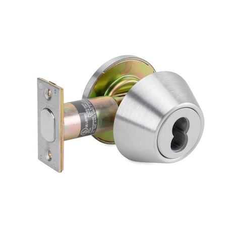Taco DB700 Series HeavyDuty Commercial Single Cylindrical Deadbolt with IC Core Grade 1 in Brushed Chrome DL-DB751IC-US26D