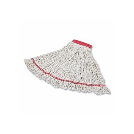 Rubbermaid Commercial Swinger Loop Wet Mop Head, 4-Ply, Large, Cotton/Synthetic Yarn, for Invader Side Gate Handle, 5 in, 6PK 640-FGC15306WH00