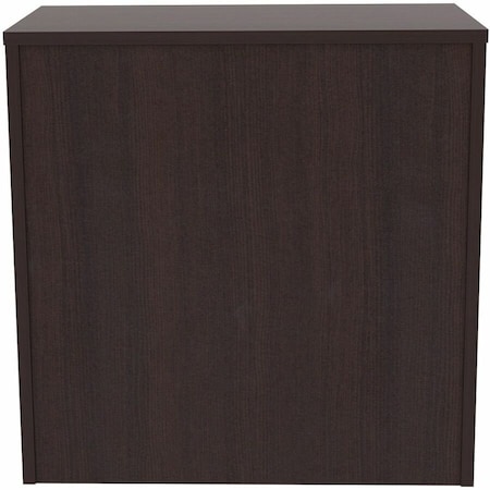 Lorell Essentials 2-Shelf Laminate Stack-on Bookcase, 36" x 15" x 36", Espresso LLR69629