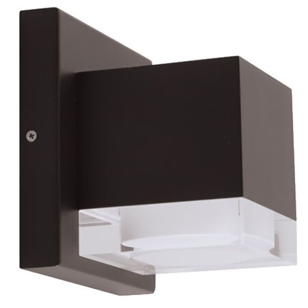 Westgate DECORATIVE OUTDOOR WALL LIGHT, SOLID ACRYLIC, 1-SIDE, 10W TUNE 30/40/50K C90, BRONZE LRS-J1S-MCT-C90-BR