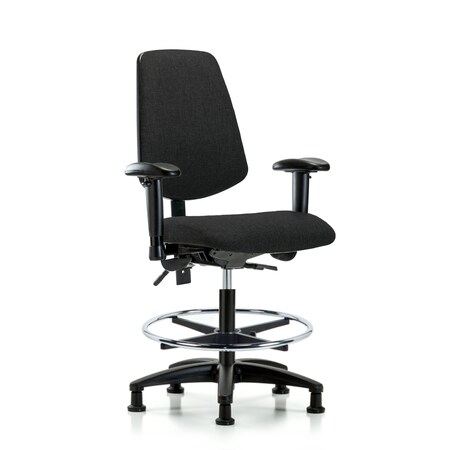 Blue Ridge Ergonomics Fab Med Bench Chair, Bk, CF, Glds, Blk, 6-Way Adjustable, 22" to 29" Height, Black BR-FMBCH-MB-RG-T1-A1-CF-RG-F42