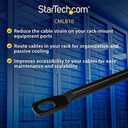 Startech.Com Lacing Bars Horizontal Cable CMLB10