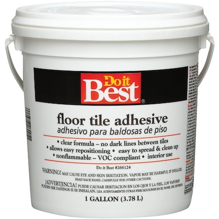 Do It Best Clear Thin Spread Floor Tile Adhesive, Gallon 7079826005