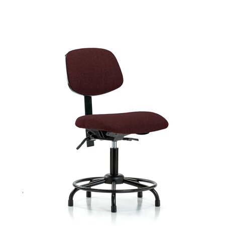 Blue Ridge Ergonomics Desk Chair Desk Chair, Fabric, RT Glides, Bur, No Arms, 19" to 24" Height, Fabric, Burgundy BR-FDHCH-RT-T0-A0-RG-F41