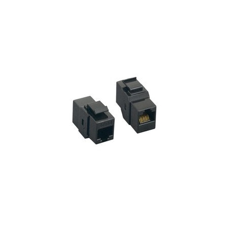 Cable Wholesale Cat6 Keystone Inline Coupler, Black, RJ45 Female 326-221BK