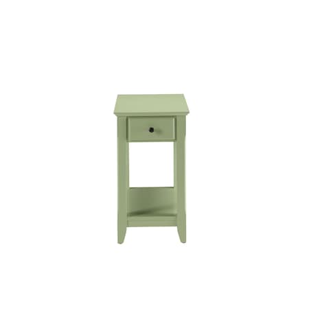 Homeroots 23" Pale Green Single Drawer End Table 286316