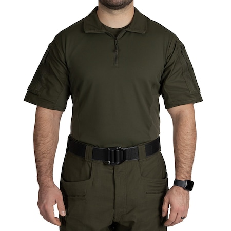 First Tactical TACTICAL DEFENDER SHIRT SHORT SLEEVE, Zipper, 2 Pocket(s), Olive Drab Green, XL 112017