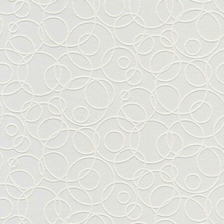 Brewster Artemisia White Circles Paintable Wallpaper 4000-1045-19