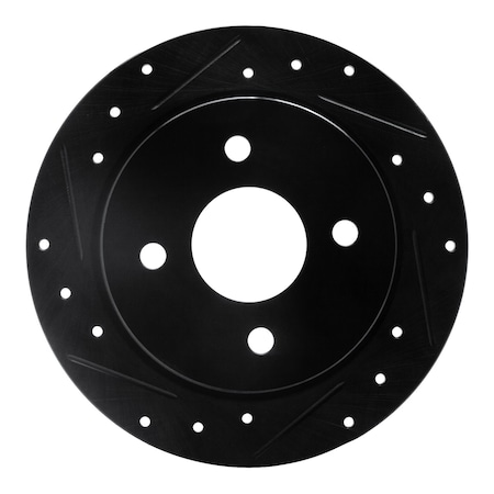 Dynamic Friction Co DFC Brake Rotor - Drilled and Slotted - Black 633-54049L