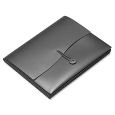 Workstationpro Slide Expanding File Folder, Ltr, 5-Pocket, Black TH2491159