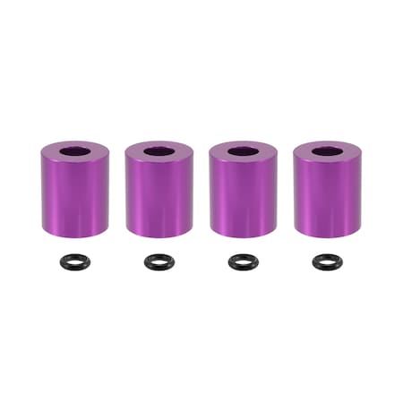 True Spike LUG NUTS Fits 39 Millimeter Lug Nuts Purple Aluminum Round Shape Set Of 4 LGS001PR