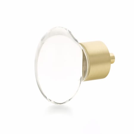Schaub City Lights Oval Glass Knob Satin Brass Finish 60-SB