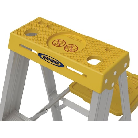 Werner 4 Ft. Aluminum Step Ladder with 250 Lb. Load Capacity Type I Ladder Rating 364