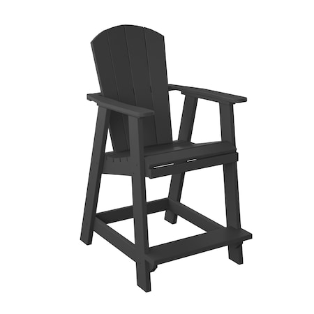 Polybird BALCONY CHAIR "COUNTER HEIGHT".       BLACK POLYBIRD P4-C