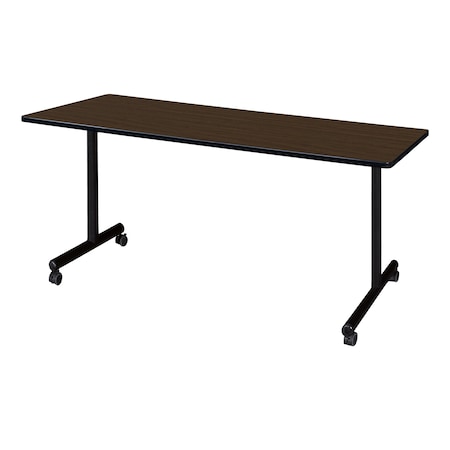 Regency Kobe Mobile T-Base Training Seminar Table, 66 in W, 30 in L, Neo Walnut MKTRCC6630NW