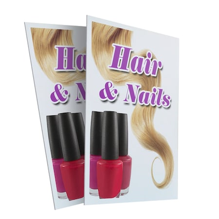 Signmission Hair & Nails, Plastic Signs Only 24 Inch x 36 Inch, Corrugated Plastic, 2PK CSB-2436-2PACK-Hair & Nails