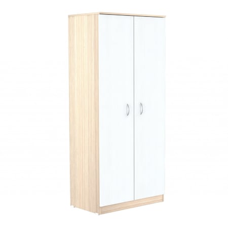 Homeroots White Finish Wood Armoire with Two Doors 249844