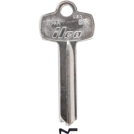 Ilco Best Nickel Plated Padlock Key BE2 / A1114A, 10PK IAL6382608B