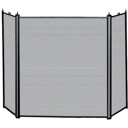 Uniflame Fireplace Screen, 52 in W 31 in H, Metal S31030BK