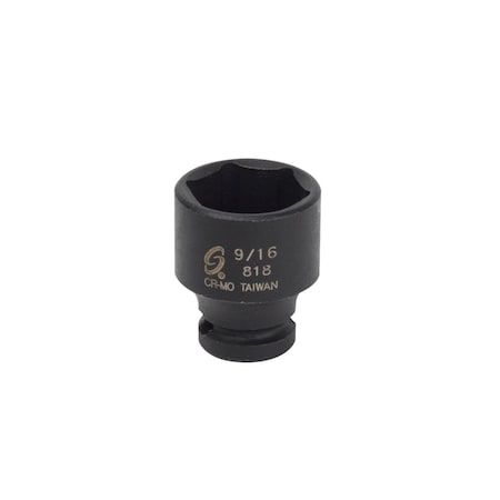 Sunex 1/4 in Drive 9/16 in Impact Socket 818