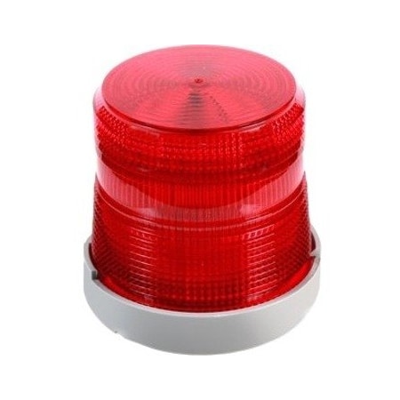 Edwards Signaling Warning Light, Red, (6) LED, 120V AC, 65 FPM, 4 9/32 in Dia., Panel/Conduit 48XBRMR120A