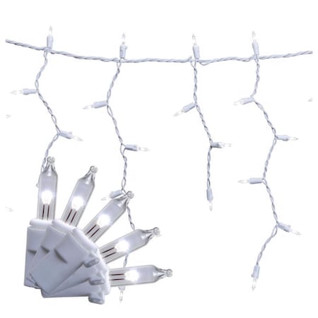 Celebrations Classic LED T5 Pure White 300 ct Icicle Christmas Lights 19.6 ft. RIC300PWA