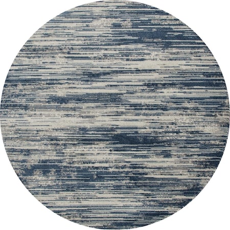 Art Carpet 8 ft. Ferndale Collection Brushstrokes Woven Round Area Rug, Aqua 22503