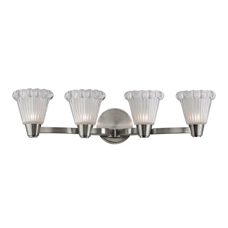 Hudson Valley Lighting Varick 4 Light Bath And Vanity 25.25 In. Satin Nickel 3444-SN