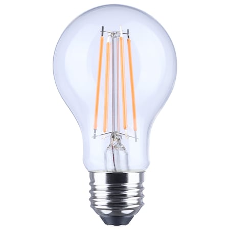 Satco 8 Watt LED A19 Straight Filament Orange Light Glass 120 Volt S14385