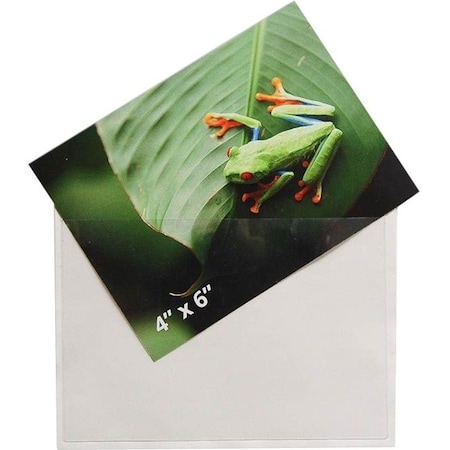 Tarifold Index Card Pocket, Self-Adhesive, Top Opening 4" x 6", PK100 21160