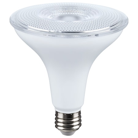 Satco 14 Watt Dusk to Dawn LED - PAR38 - 5000K - Medium Base - White Finish - 120 Volt S11476