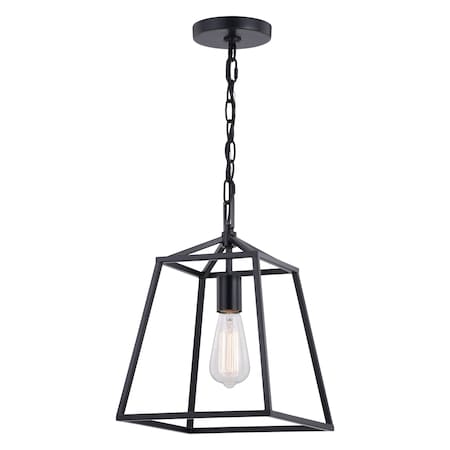 Vaxcel Hayes Black Farmhouse Mini Pendant Cage Lantern Ceiling Light P0311