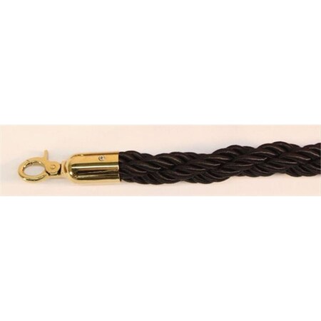 Captain Cold 60 in. Braided Rope with Gold Closable Hook - Black CA2677507