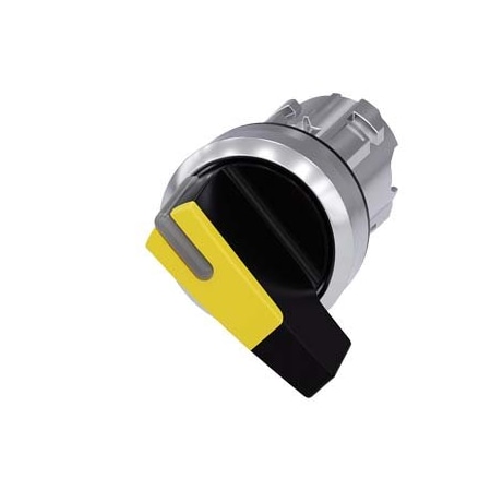 Siemens Selector switch, illuminable, 22 mm, round, metal, shiny, yellow 3SU1052-2CF30-0AA0