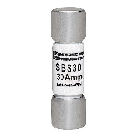 Mersen Fuse, 1 3/8 in L, 600 V AC, 30 A SBS30
