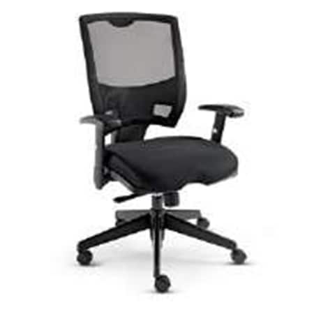 Alera Technologies Epoch Series Multifunction Mesh Medium Back- Swivel Tilt- Black YYAZ-ALEEP42ME10B