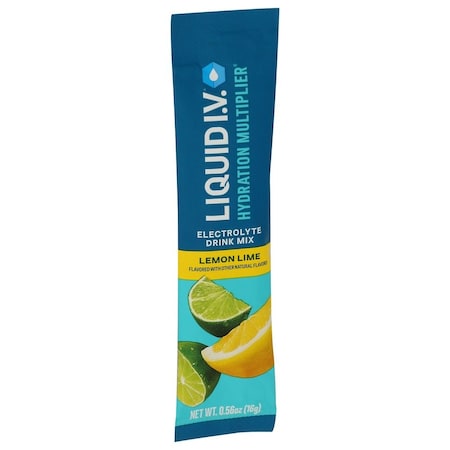 Liquid I.V. Hydration Multiplier Lemon Lime Electrolyte Drink Mix, 0.56 Ounce, 8PK LVS8003