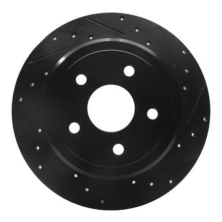 Dynamic Friction Co DFC Brake Rotor - Drilled and Slotted - Black 633-42001R