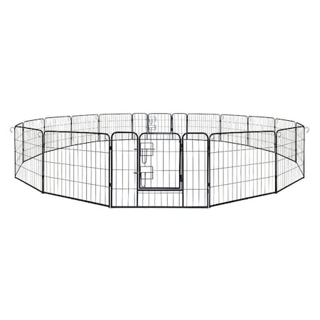 Peticare 32 x 32 in. Heavy Duty Pet Playpen Dog Kennel Pen Exercise Cage Fence - 16 Panel PE2519265