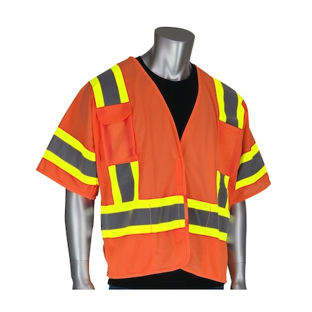 Pip ANSI Type R Class 3 Two-Tone Breakaway Vest 303-5PMTT-OR/2X