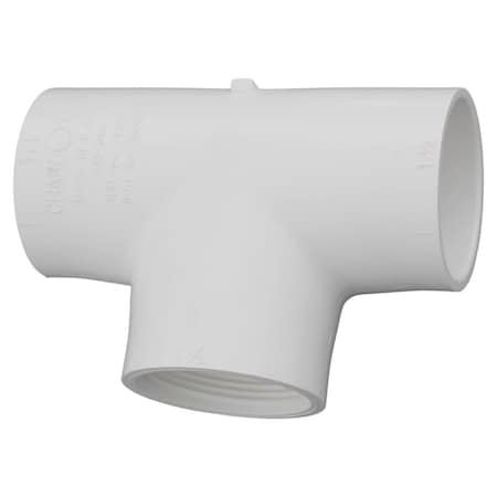 Charlotte Pipe Schedule 40 1/2 in. Slip X 1/2 in. D Slip PVC Reducing Tee PVC024012600