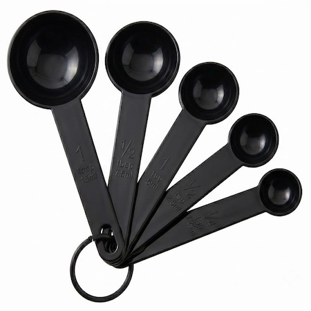 Nutrichef 5-Piece Plastic Measuring Spoons Set NCMMS5