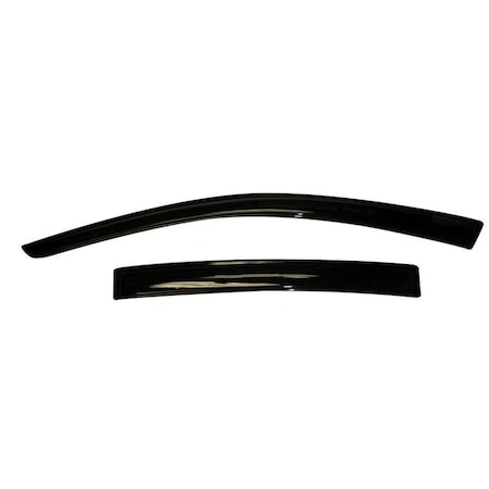 Ventshade Window Channel, Aerodynamic Design, Tape-On, Smoke, Acrylic, Set Of 4, With 3M Automotive Grade 94218
