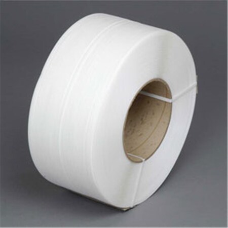 Pac Strapping Products 0.38 in. x 0.021 in. x 12900 ft. Polypropylene Strapping, White - 8 x 8 in. Core 38M-25-2212