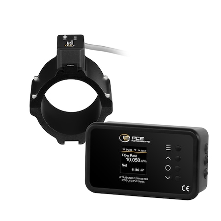 Pce Instruments Clamp-on ultrasonic flow meter, 0.03-5 m/s for DN50 pipes with Ethernet PoE PCE-UFM 50PVC